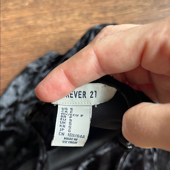 Forever 21 Black Velvet Bodysuit | Black Velvet Onesie | Black Velvet | - Picture 6 of 8